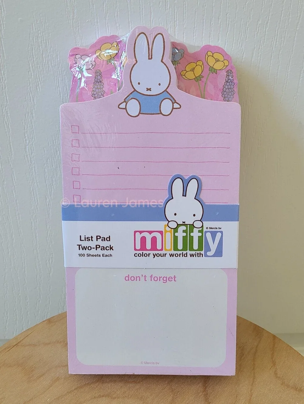 Miffy Pink Spring Meadow Floral Notebook & List Pad Stationery Set